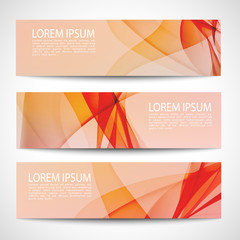 Abstract header orange wave orange line vector design. Orange background