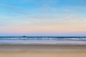 Early morning view over the beach at Polzeath