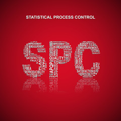 Statistical process control typography background