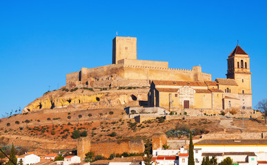 Castle and  church in Alcaudete