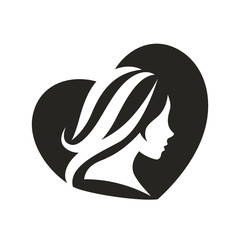 Vector template abstract logo for woman salons and shops.