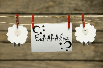Eid al adha greeting card or background.