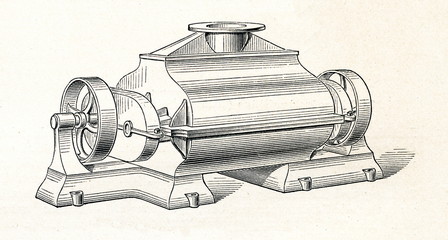 Roots blower (from Meyers Lexikon, 1895, 7 vol.)