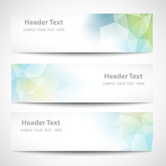 Naklejka premium Set of label banner polygon background colorful pattern triangle geometric with space for text and message modern artwork design , vector