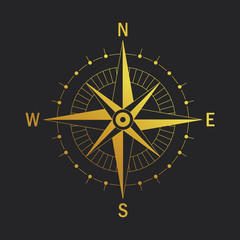 very gold compass