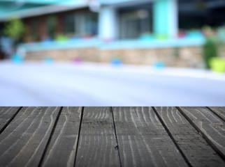 Empty wooden table