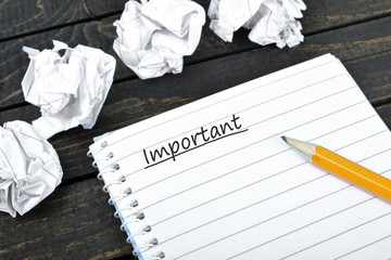 Important text on notepad