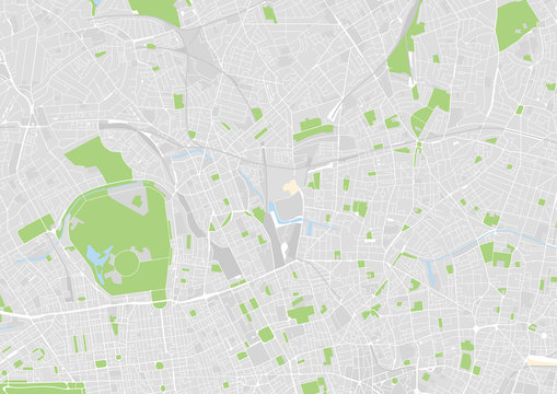 vector city map of north central London, Camden