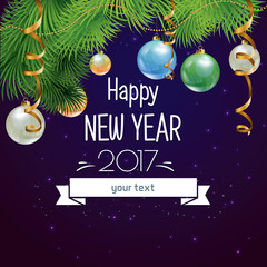 Fototapeta premium vector illustration of new year and Christmas