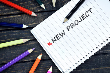 New Project text on notepad