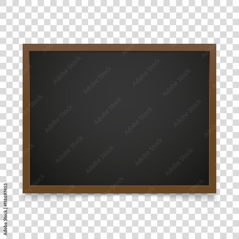 Poster vector blackboard frame isolated on transparent background. vect