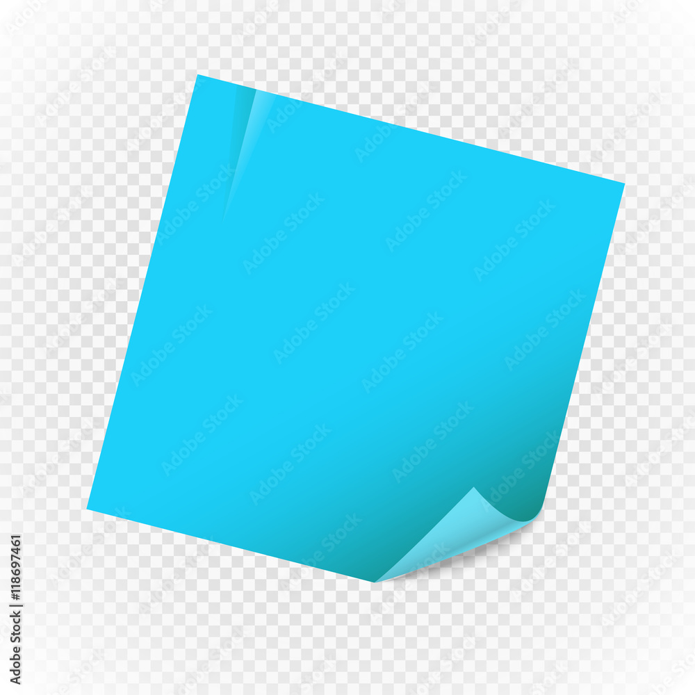 Poster blank paper note sheet isolated on transparent background. templ