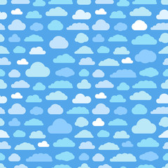 Abstract clouds seamless pattern