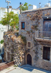 Typical old city houses, Kyrenia, North Cyprus