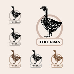 Foie gras badge with goose silhouette © natali_mis