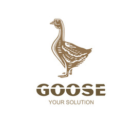 Goose logo vector icon