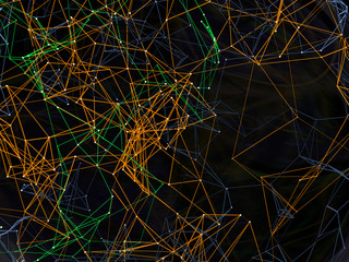 Abstract background lines. 3D illustration.