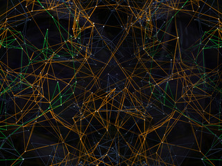 Abstract background lines. 3D illustration.