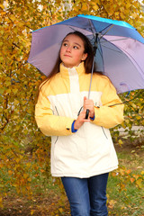 Lovely girl with umbrella