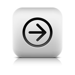 Web icon with black arrow sign on white