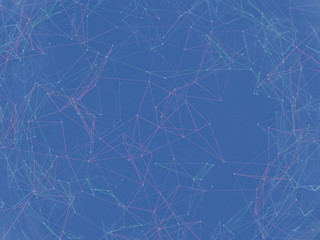 Abstract background lines, blue tones. 3D illustration.