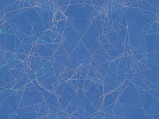 Obraz na płótnie Canvas Abstract background lines, blue tones. 3D illustration.