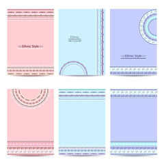 Set of abstract colorful brochure templates