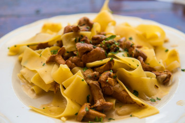 Mushrooms tagliatelle