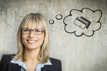 Gedanken an die Kreditkarte