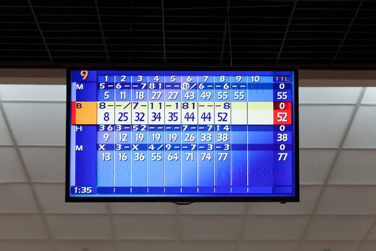 bowling alley scoreboard clipart