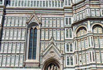 detail of the cathedral in Florence, italy (santa maria in fiore)