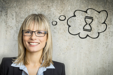 Denken an eine Sanduhr