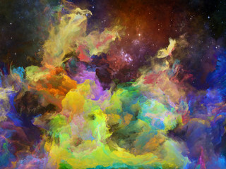 Fototapeta na wymiar Evolving Space Nebula