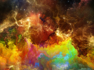Obraz na płótnie Canvas Illusion of Space Nebula
