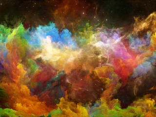 Fototapeta na wymiar Voyages to Space Nebula