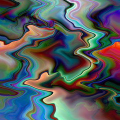Abstract coloring background of the horizon gradient with visual illusion,pinch,twirl,wave and cubism effects
