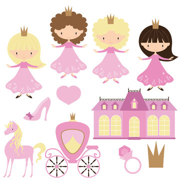 Pretty princess vector illustration 