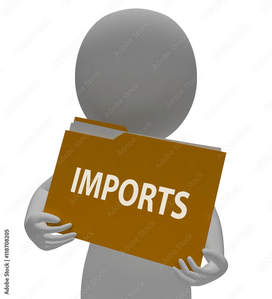 Poster imports folder means imported cargo 3d rendering