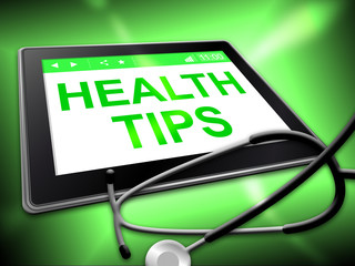 Health Tips Indicates Wellness Support 3d Illustration