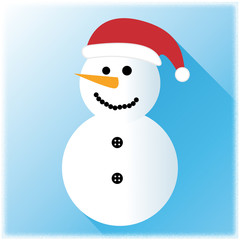 Snowman Icon Represents Merry Xmas Festive Celebration