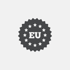 European union icon. EU stars symbol.