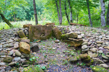 The stones of the broken ancient dolmen