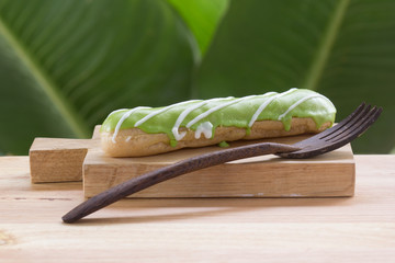 Melon dessert eclair