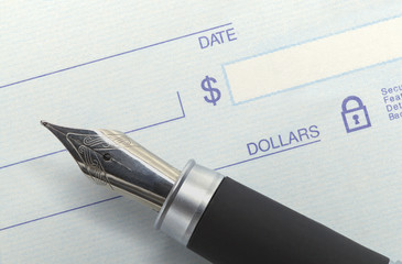 Pen and Check Close Up