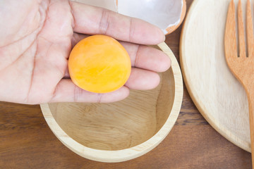 egg yolk on hand