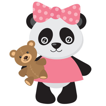 Cute panda vector illustration
