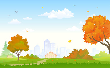 Autumn park background