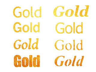 金色のgoldの文字