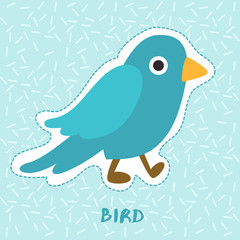 Bird : Cute Animal Set :  Vector Illustration