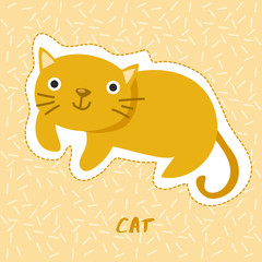 Cat : Cute Animal Set :  Vector Illustration